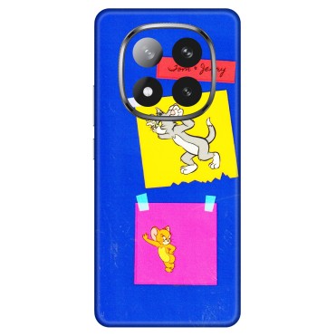 Xiaomi Redmi Phone Skins (All Models) - Tom N Jerry Sticky Notes - 3D Embossed Finish (L-88) Redmi Note 14 Pro Plus 5G