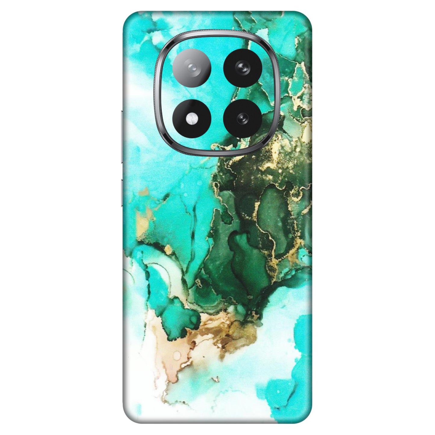 Xiaomi Redmi Phone Skins (All Models) - The Blue Gold Marble - Matte Finish (M-124) Redmi Note 14 Pro Plus 5G