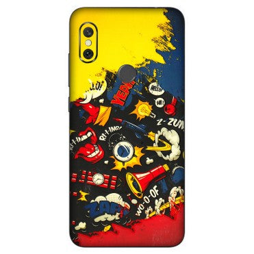 Xiaomi Redmi Phone Skins (All Models) - Pacific Doodle Art - 3D Embossed Finish (L-120) Redmi Note 6 Pro