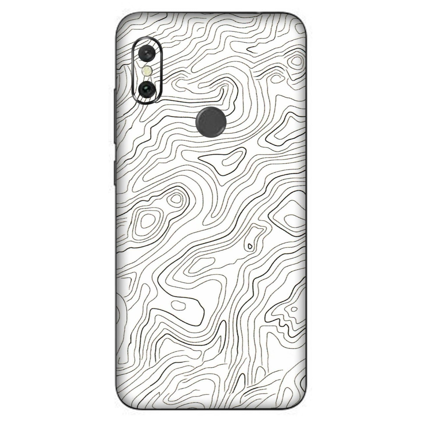 Xiaomi Redmi Phone Skins (All Models) - White Black Swirls - 3D Embossed Finish (L-219) Redmi Note 6 Pro