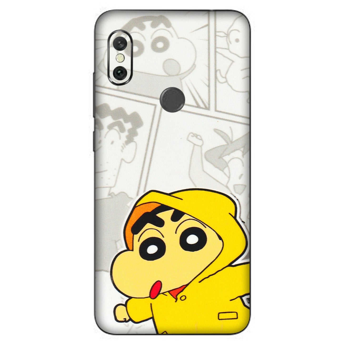 Xiaomi Redmi Phone Skins (All Models) - Yellow Shinchan Comic - 3D Embossed Finish (L-246) Redmi Note 6 Pro