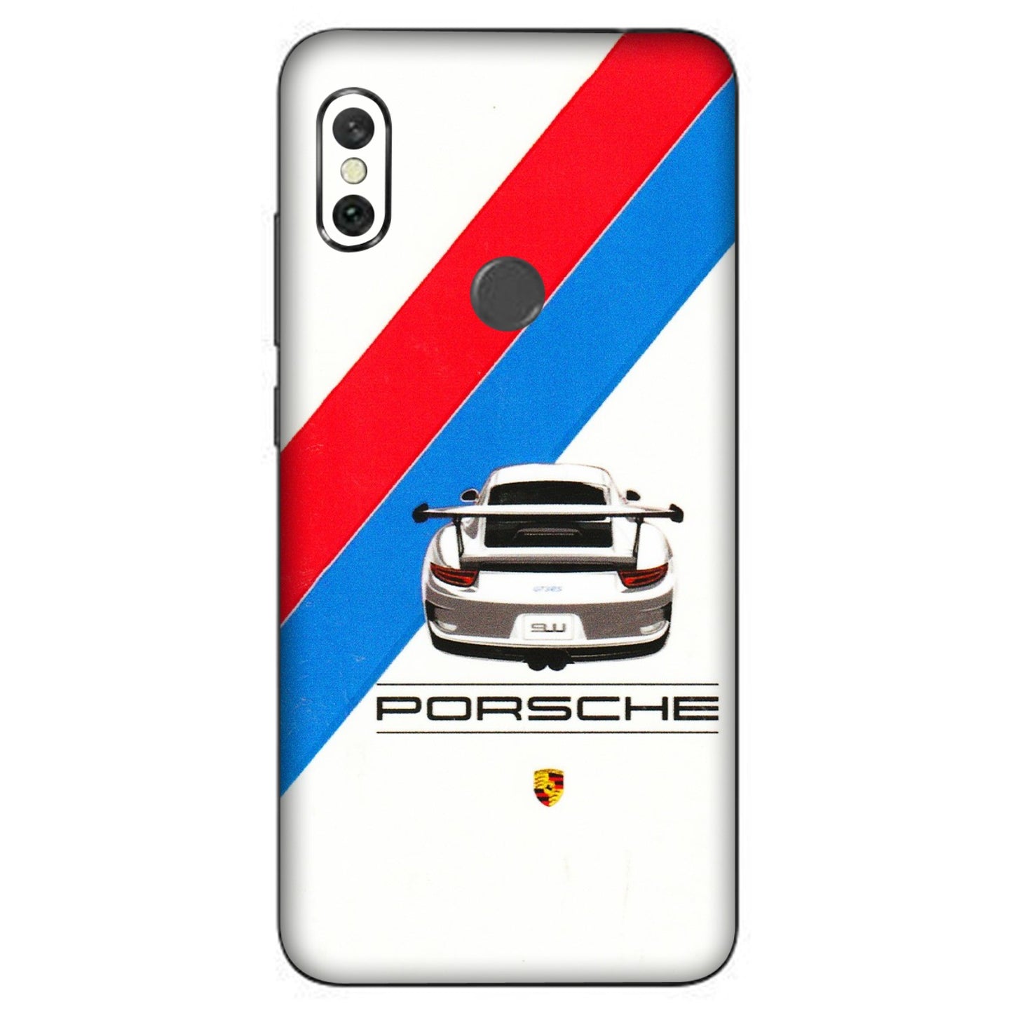 Xiaomi Redmi Phone Skins (All Models) - Porche Car Sober Logo - 3D Embossed Finish (L-248) Redmi Note 6 Pro
