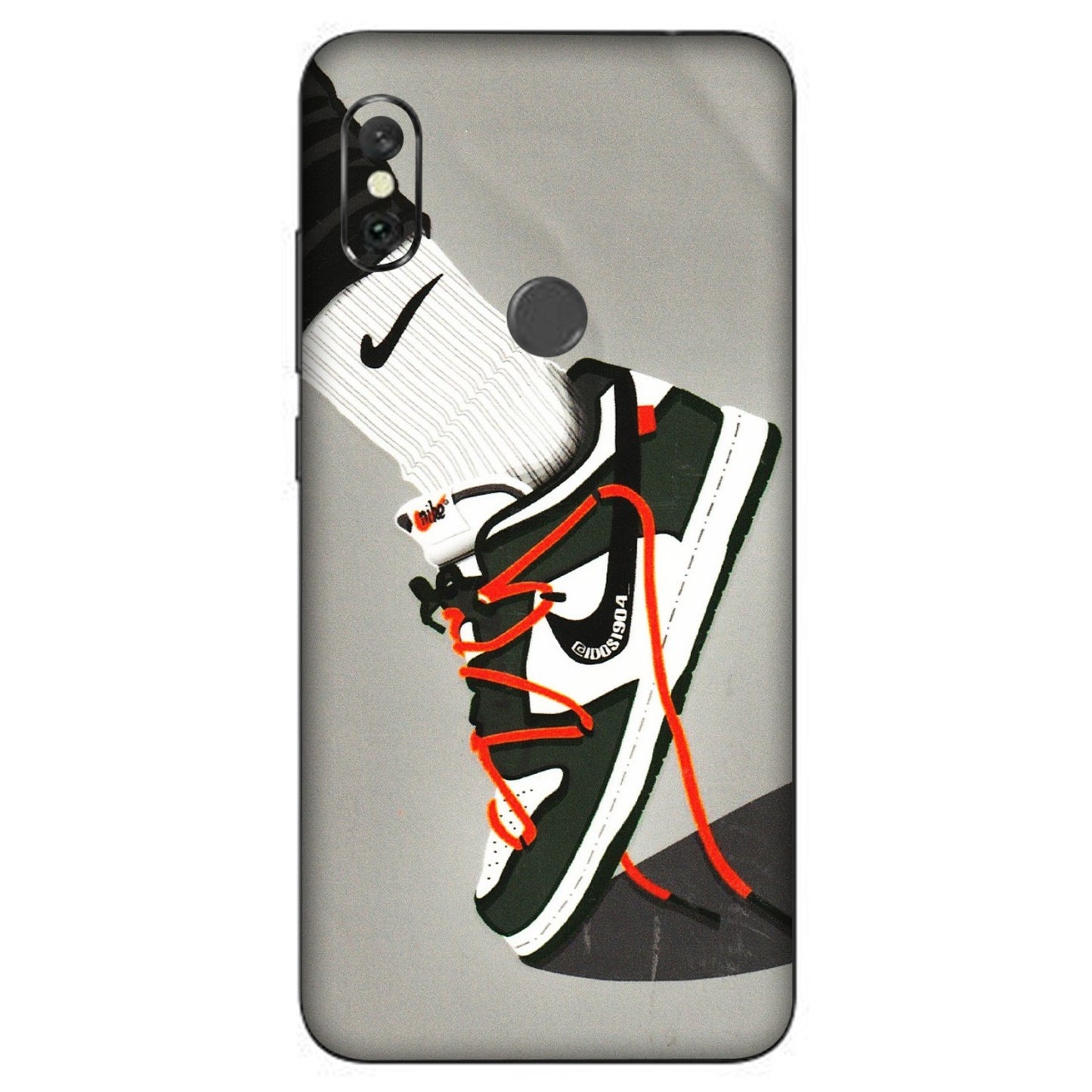 Xiaomi Redmi Phone Skins (All Models) - New Grey Sneaker - 3D Embossed Finish (L-261) Redmi Note 6 Pro