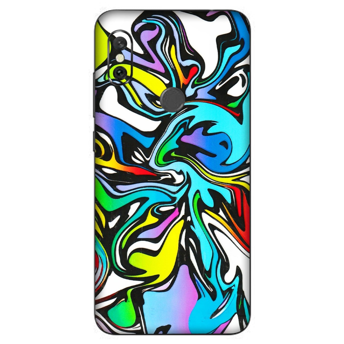 Xiaomi Redmi Phone Skins (All Models) - Abstract Colour Paints - 3D Embossed Finish (L-271) Redmi Note 6 Pro