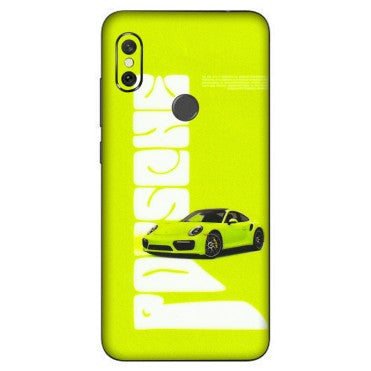 Xiaomi Redmi Phone Skins (All Models) - Lime Green Porche - 3D Embossed Finish (L-30) Redmi Note 6 Pro