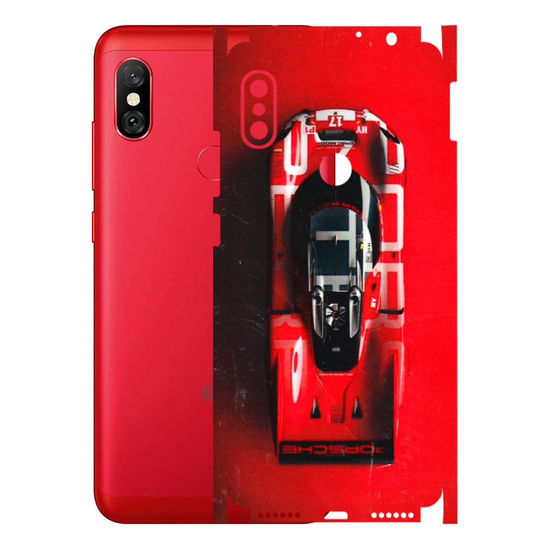 Xiaomi Redmi Phone Skins (All Models) - Red Porsche Car Logo - 3D Embossed Finish (L-315) Redmi Note 6 Pro