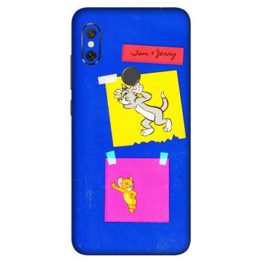 Xiaomi Redmi Phone Skins (All Models) - Tom N Jerry Sticky Notes - 3D Embossed Finish (L-88) Redmi Note 6 Pro