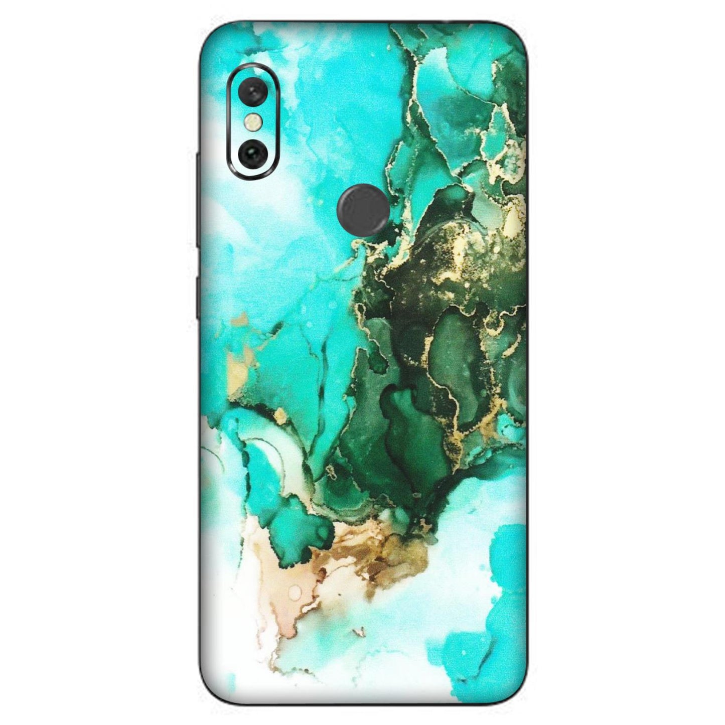 Xiaomi Redmi Phone Skins (All Models) - The Blue Gold Marble - Matte Finish (M-124) Redmi Note 6 Pro