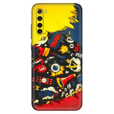 Xiaomi Redmi Phone Skins (All Models) - Pacific Doodle Art - 3D Embossed Finish (L-120) Redmi Note 8