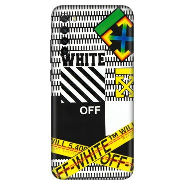 Xiaomi Redmi Phone Skins (All Models) - White Off Abstract - 3D Embossed Finish (L-172) Redmi Note 8