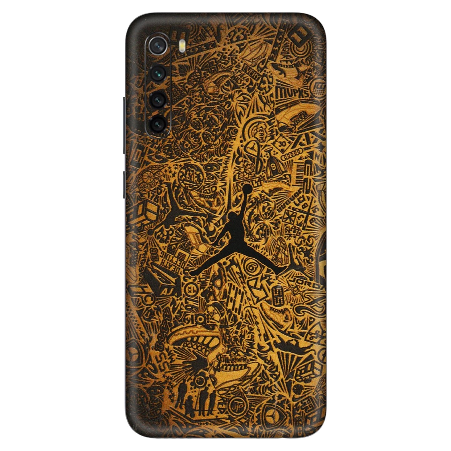 Xiaomi Redmi Phone Skins (All Models) - Premium Gold Basketball Player - 3D Embossed Finish (L-236) Redmi Note 8