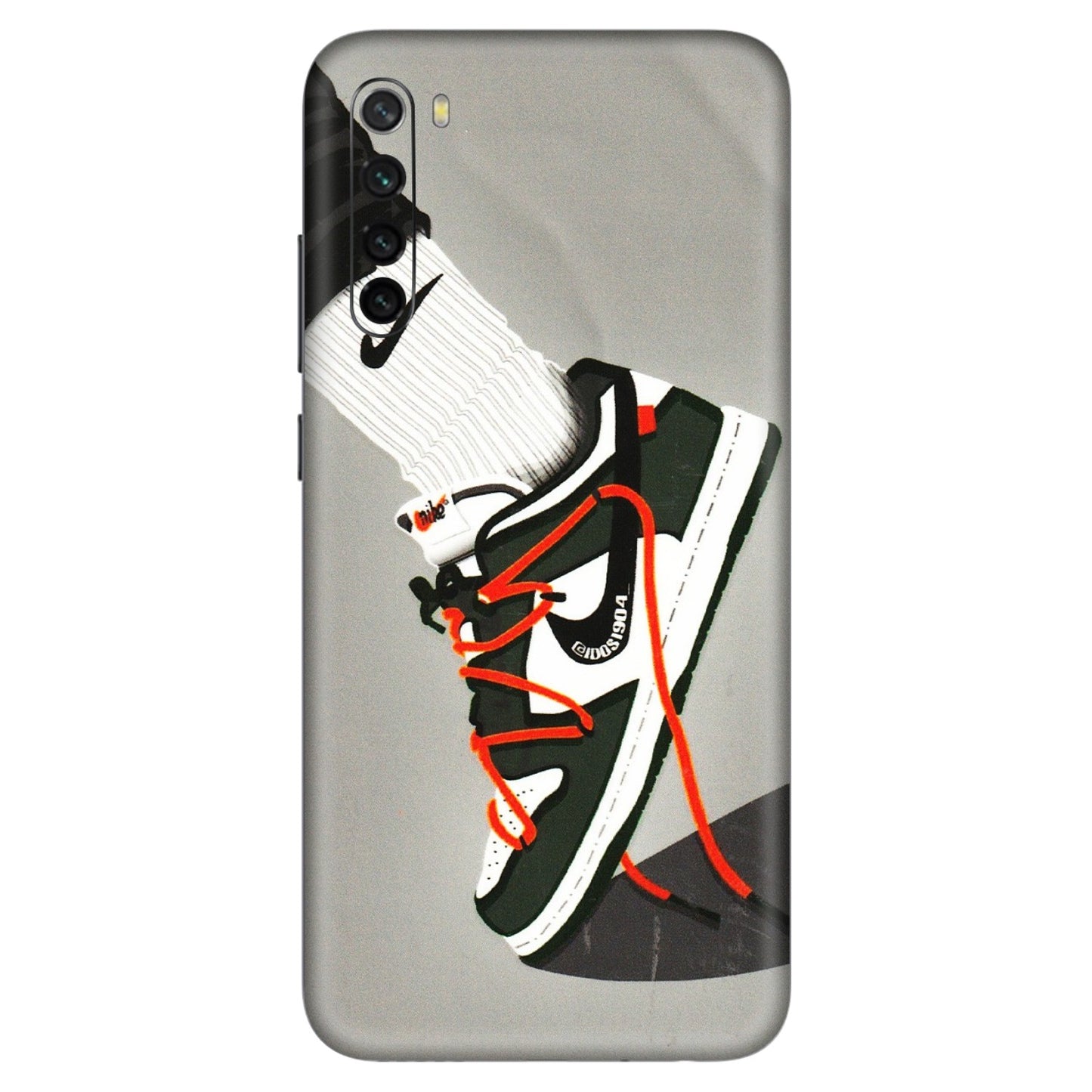 Xiaomi Redmi Phone Skins (All Models) - New Grey Sneaker - 3D Embossed Finish (L-261) Redmi Note 8