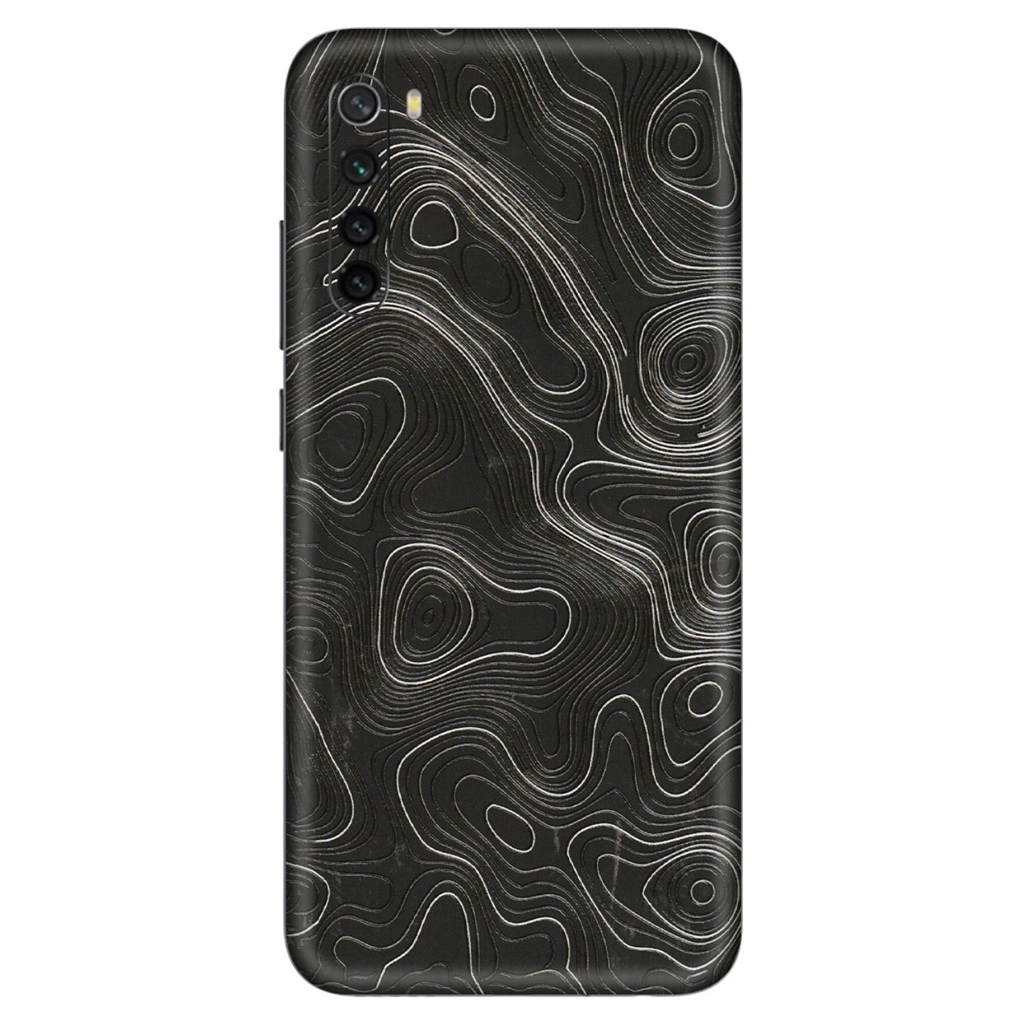 Xiaomi Redmi Phone Skins (All Models) - Abstract White Line Map - 3D Embossed Finish (L-269) Redmi Note 8