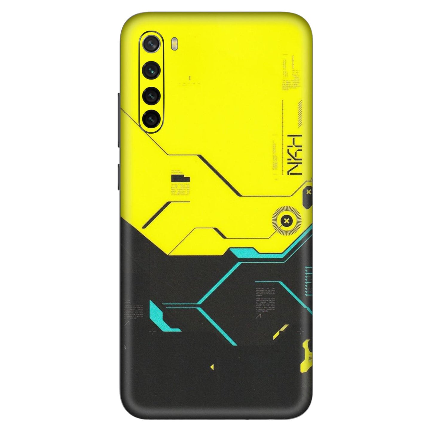 Xiaomi Redmi Phone Skins (All Models) - Black Yellow Technica - Matte Finish (M-53) Redmi Note 8