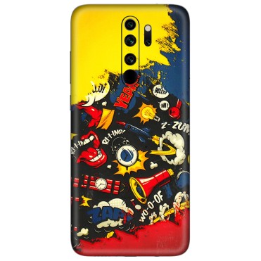 Xiaomi Redmi Phone Skins (All Models) - Pacific Doodle Art - 3D Embossed Finish (L-120) Redmi Note 8 Pro