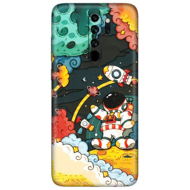 Xiaomi Redmi Phone Skins (All Models) - Astronauts & Spaceship - 3D Embossed Finish (L-145) Redmi Note 8 Pro