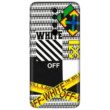Xiaomi Redmi Phone Skins (All Models) - White Off Abstract - 3D Embossed Finish (L-172) Redmi Note 8 Pro
