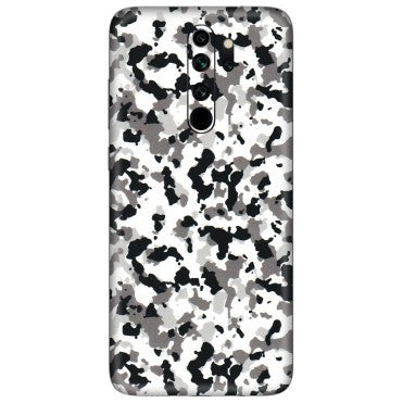 Xiaomi Redmi Phone Skins (All Models) - White Black Camouflage - 3D Embossed Finish (L-18) Redmi Note 8 Pro