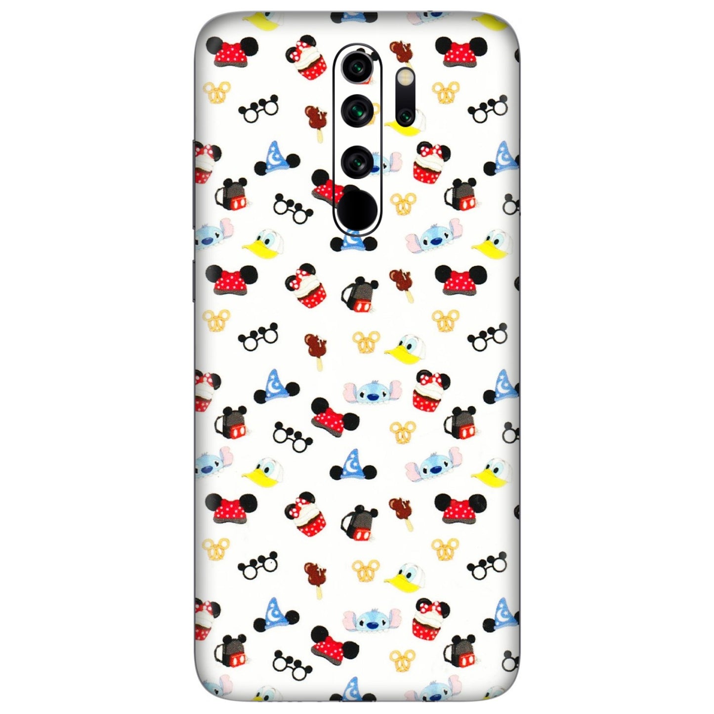 Xiaomi Redmi Phone Skins (All Models) - Minnie Mouse & Donald Doodles s - 3D Embossed Finish (L-194) Redmi Note 8 Pro