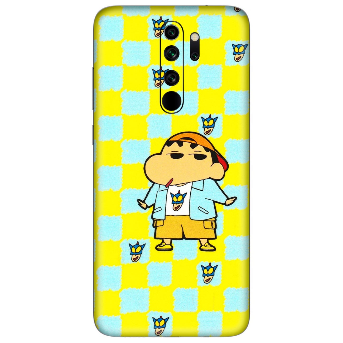 Xiaomi Redmi Phone Skins (All Models) - Yellow Blue Shinchan Cute - 3D Embossed Finish (L-221) Redmi Note 8 Pro