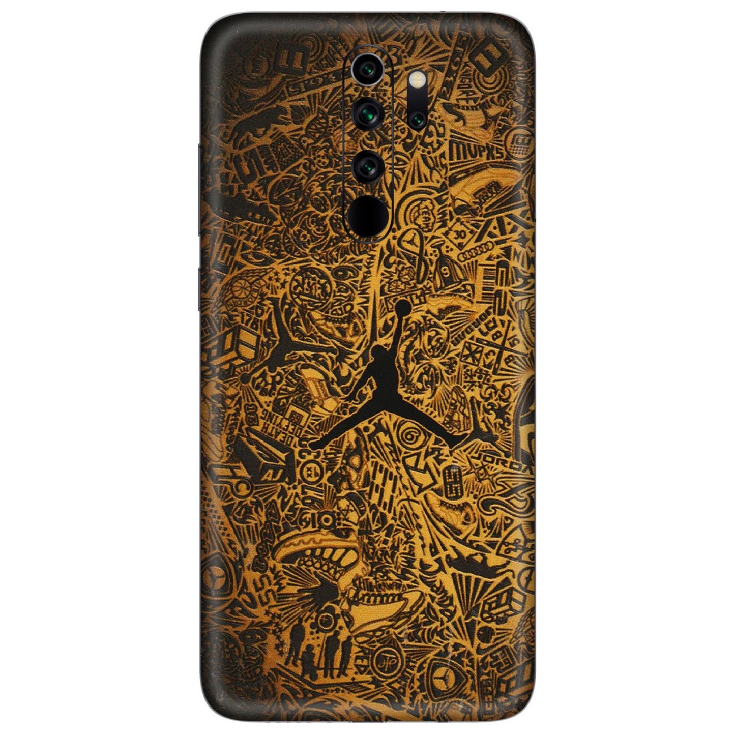 Xiaomi Redmi Phone Skins (All Models) - Premium Gold Basketball Player - 3D Embossed Finish (L-236) Redmi Note 8 Pro