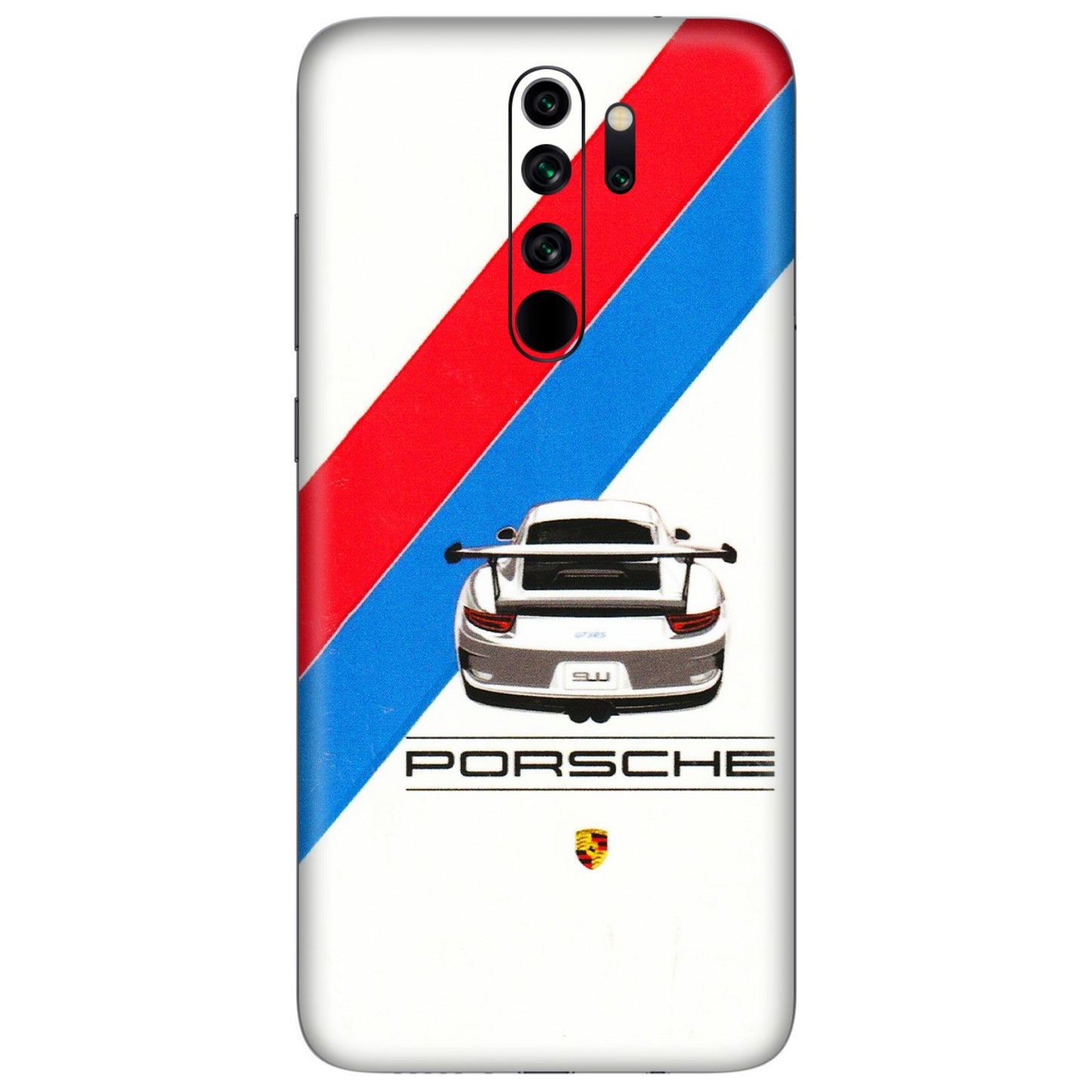 Xiaomi Redmi Phone Skins (All Models) - Porche Car Sober Logo - 3D Embossed Finish (L-248) Redmi Note 8 Pro