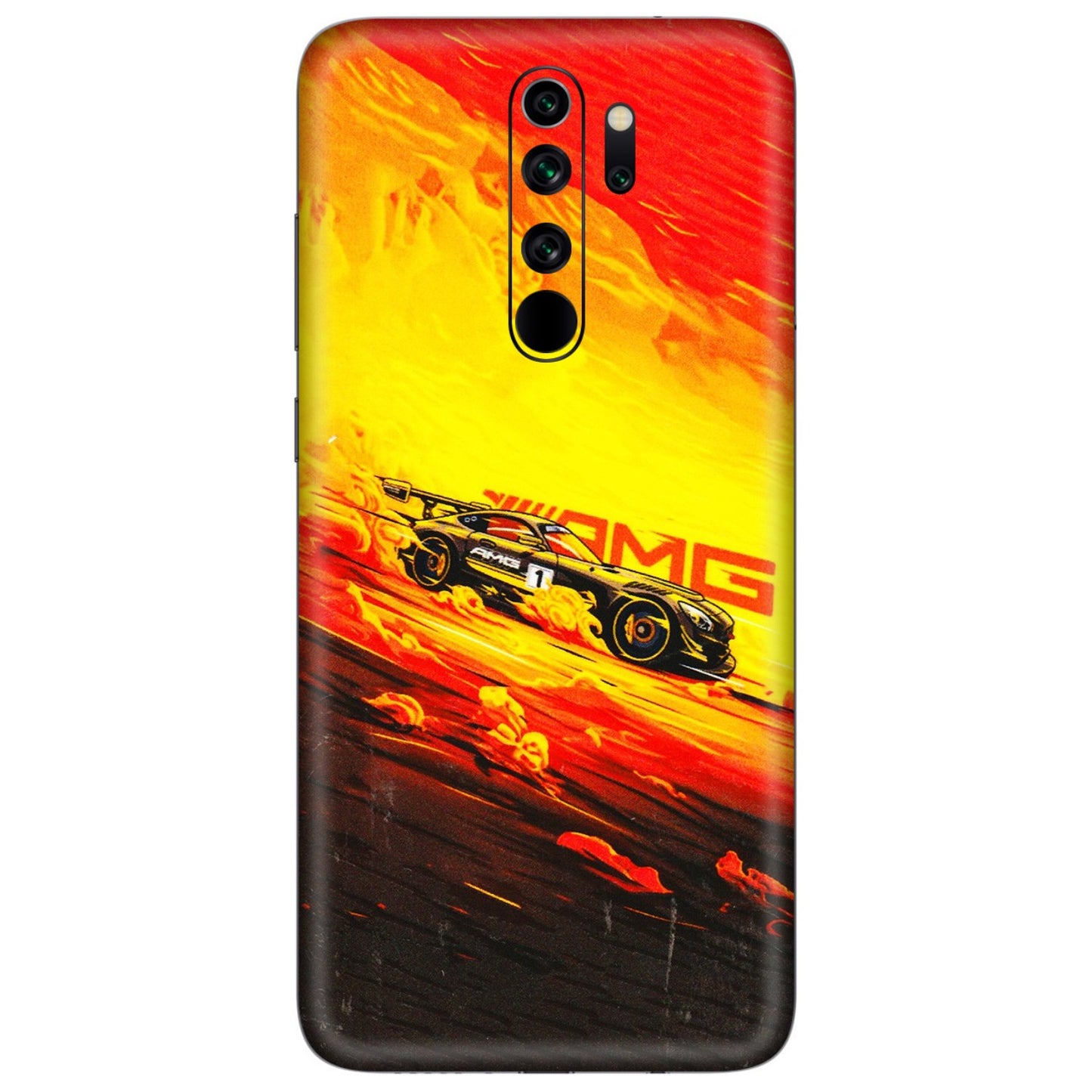 Xiaomi Redmi Phone Skins (All Models) - AMG Car Speed Cover - 3D Embossed Finish (L-256) Redmi Note 8 Pro