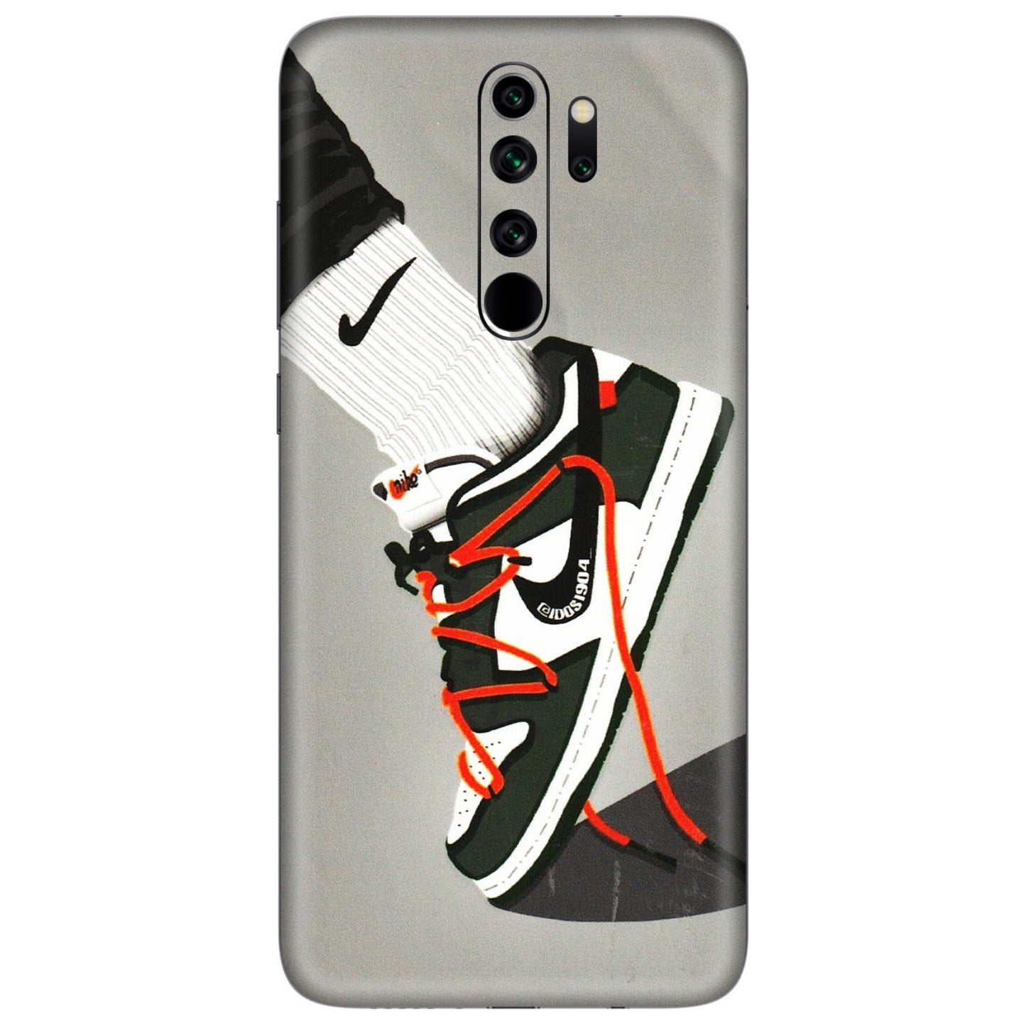 Xiaomi Redmi Phone Skins (All Models) - New Grey Sneaker - 3D Embossed Finish (L-261) Redmi Note 8 Pro