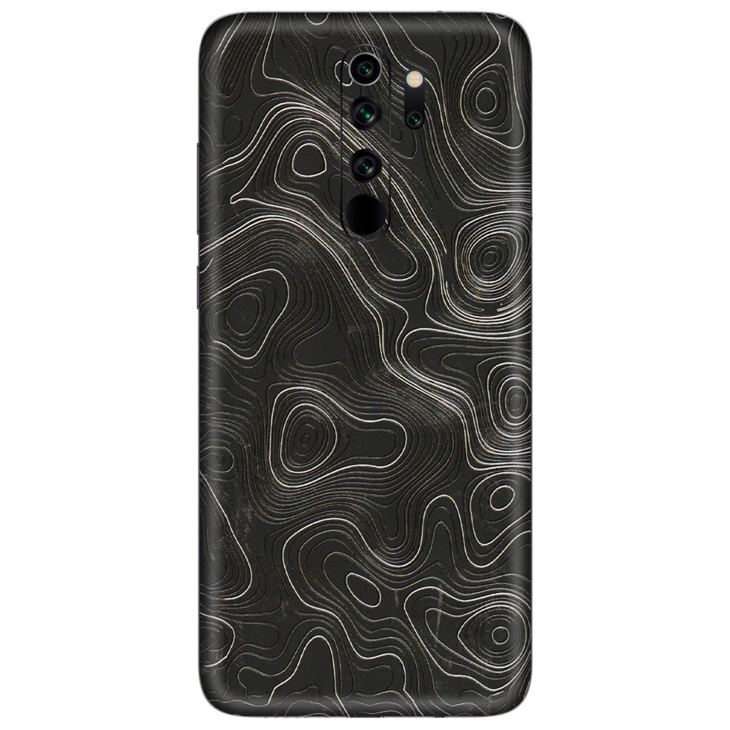 Xiaomi Redmi Phone Skins (All Models) - Abstract White Line Map - 3D Embossed Finish (L-269) Redmi Note 8 Pro