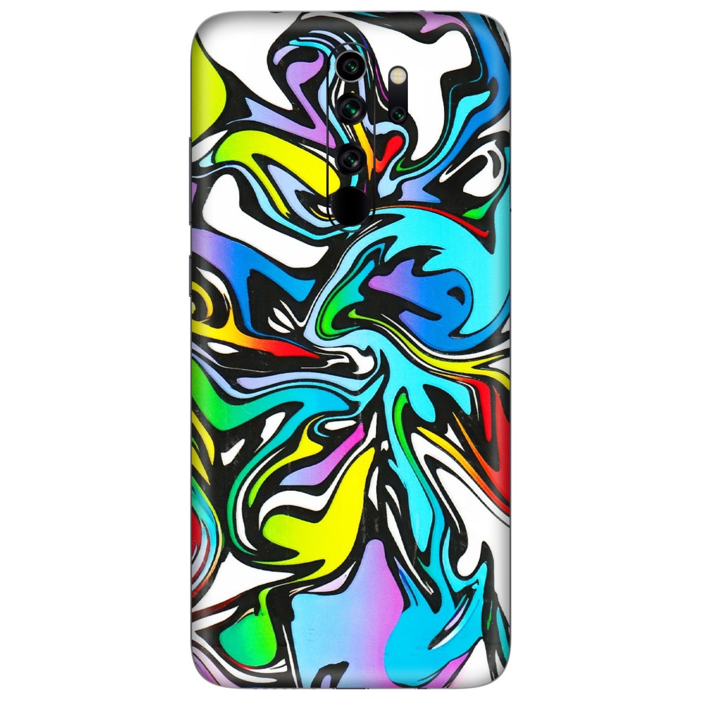 Xiaomi Redmi Phone Skins (All Models) - Abstract Colour Paints - 3D Embossed Finish (L-271) Redmi Note 8 Pro