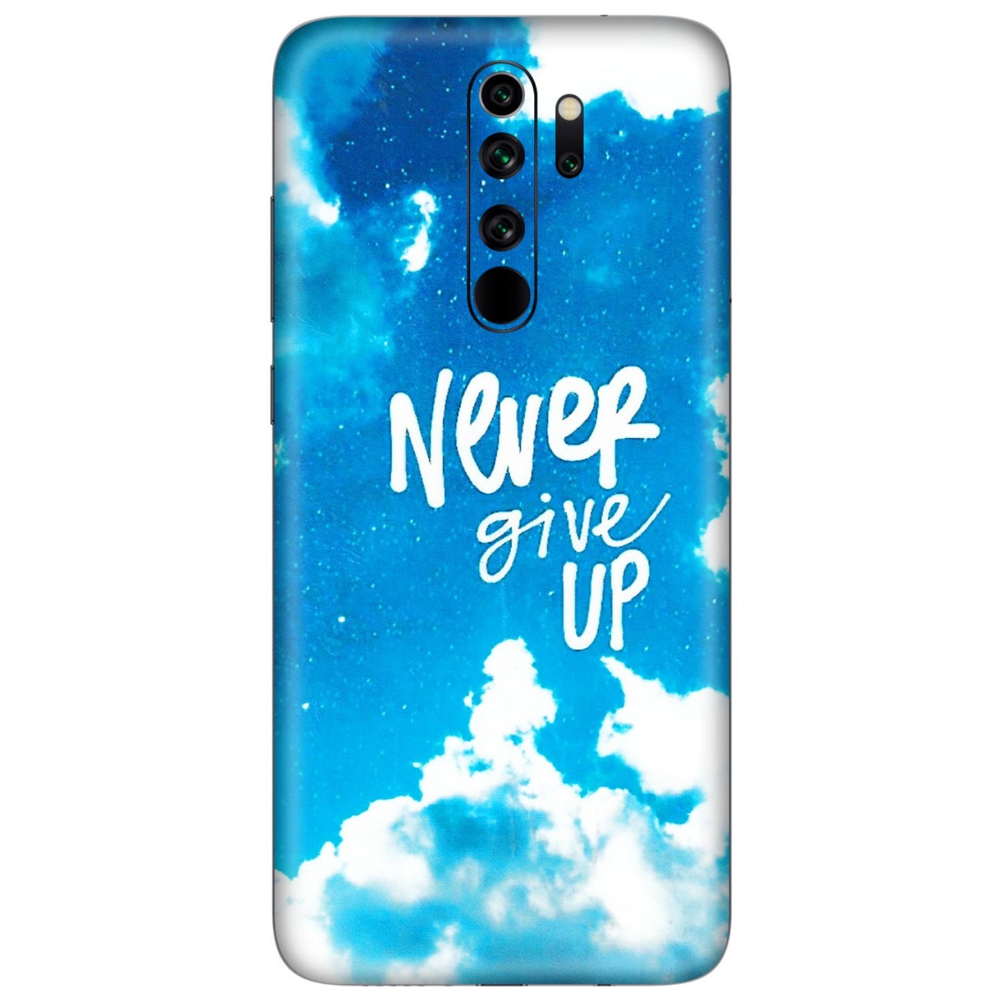 Xiaomi Redmi Phone Skins (All Models) - Never Give Up - 3D Embossed Finish (L-279) Redmi Note 8 Pro