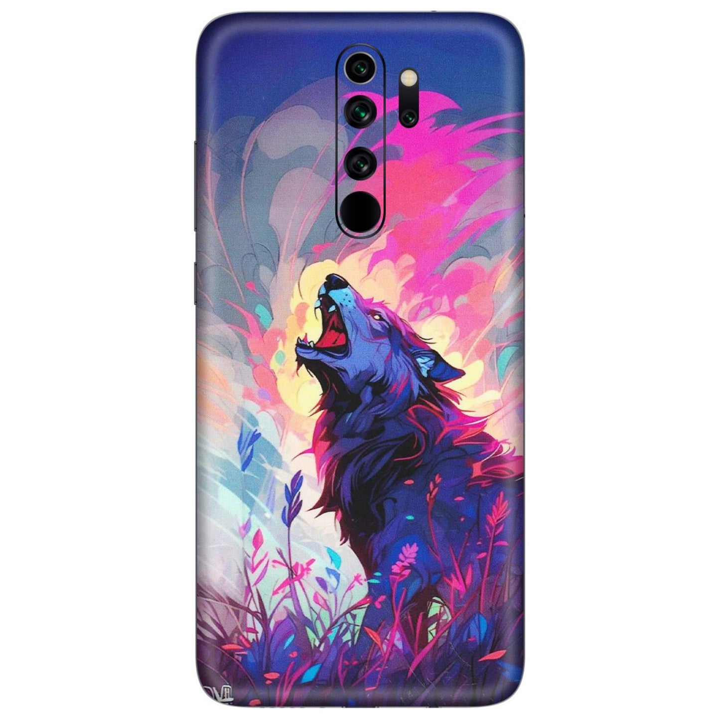 Xiaomi Redmi Phone Skins (All Models) - New Wild Wolf Abstract - Matte Finish (M-125) Redmi Note 8 Pro