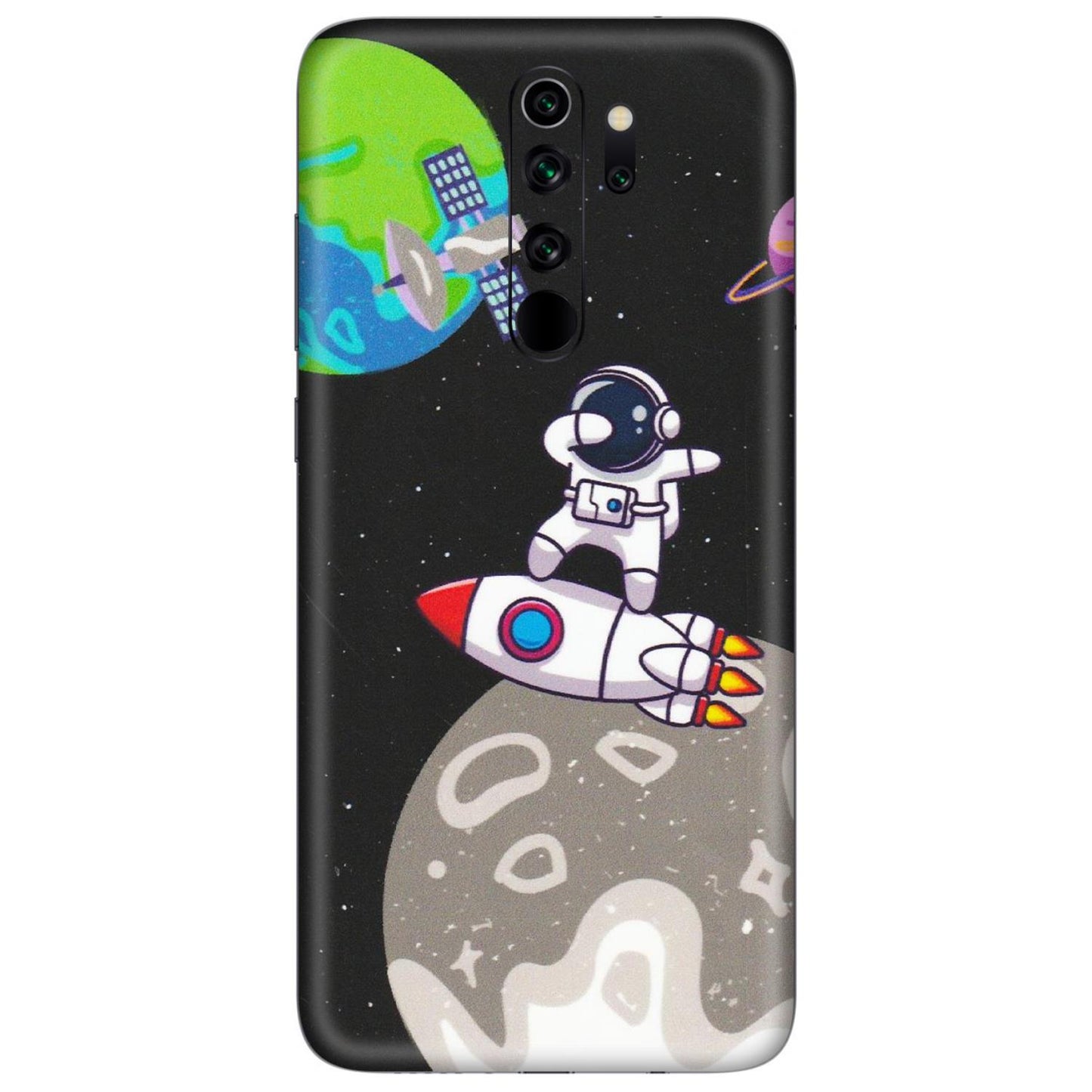 Xiaomi Redmi Phone Skins (All Models) - Astronaut Vibing Toon Running - Matte Finish (M-39) Redmi Note 8 Pro
