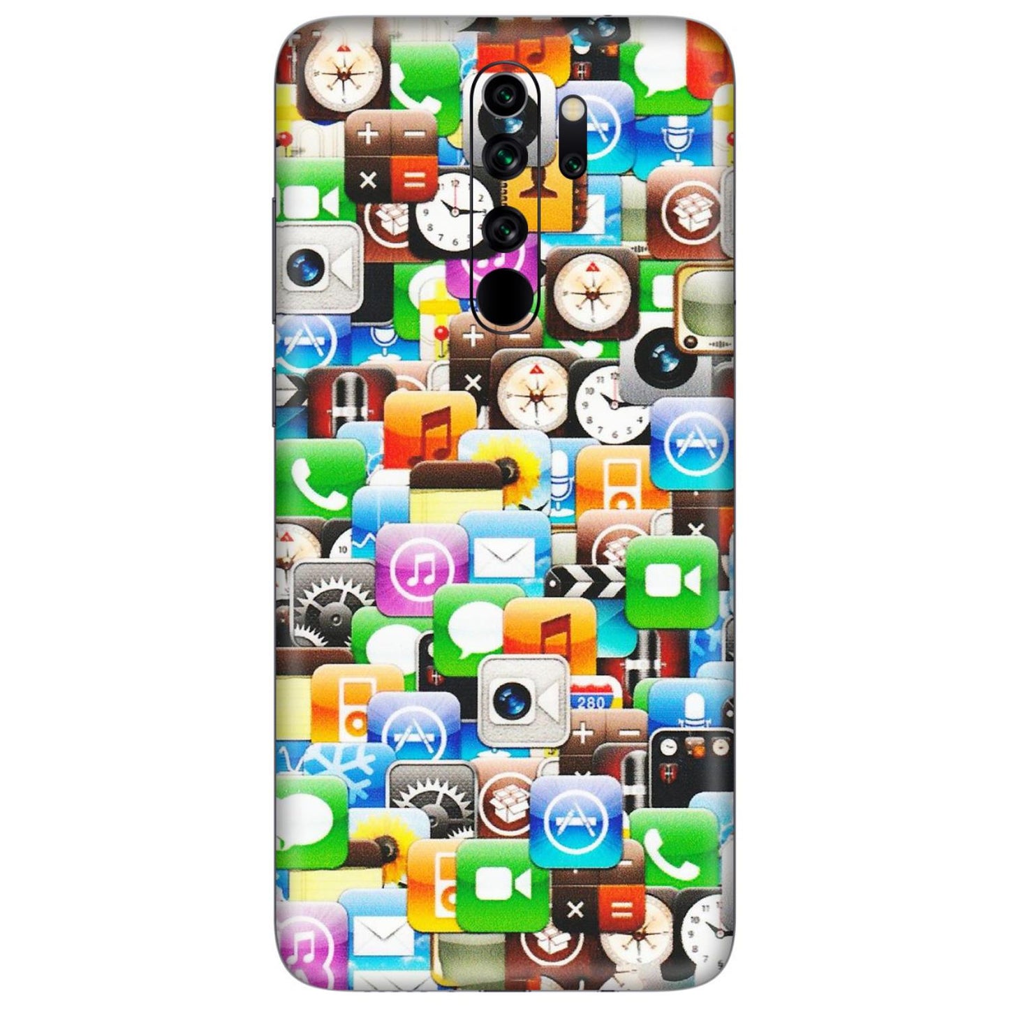 Xiaomi Redmi Phone Skins (All Models) - All Apple Icons - Matte Finish (M-93) Redmi Note 8 Pro