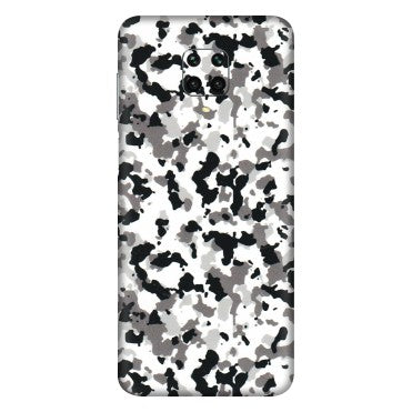 Xiaomi Redmi Phone Skins (All Models) - White Black Camouflage - 3D Embossed Finish (L-18) Redmi Note 9 Pro Max