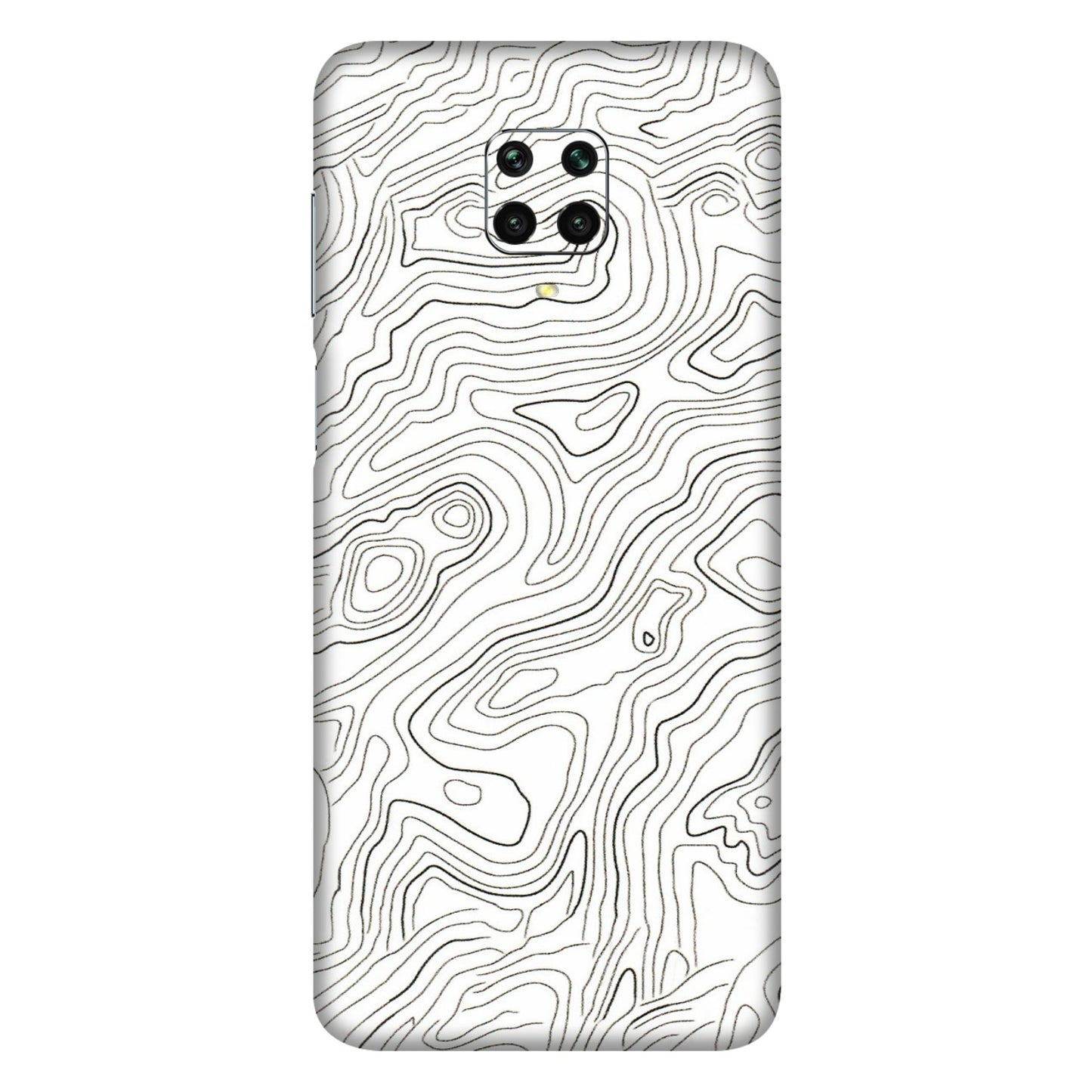 Xiaomi Redmi Phone Skins (All Models) - White Black Swirls - 3D Embossed Finish (L-219) Redmi Note 9 Pro Max