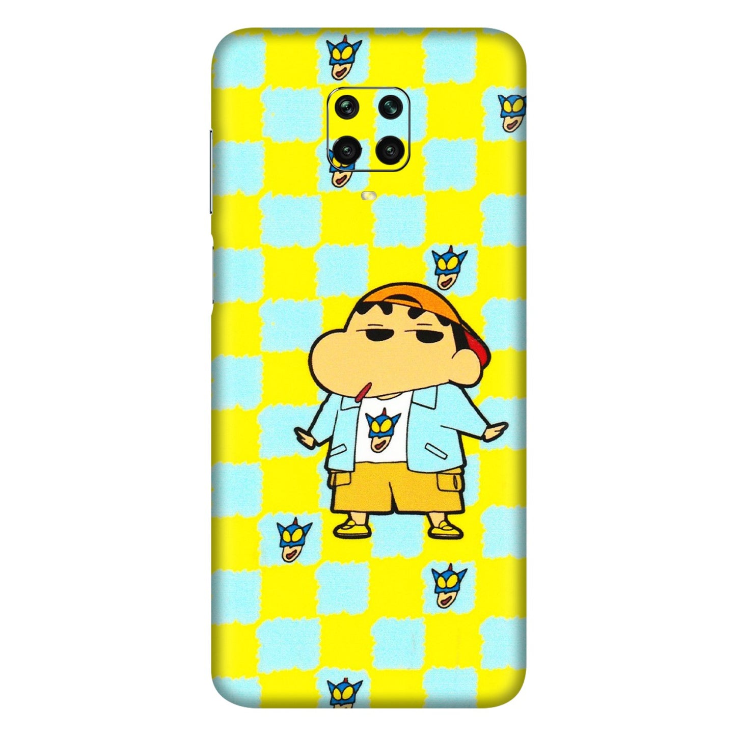 Xiaomi Redmi Phone Skins (All Models) - Yellow Blue Shinchan Cute - 3D Embossed Finish (L-221) Redmi Note 9 Pro Max