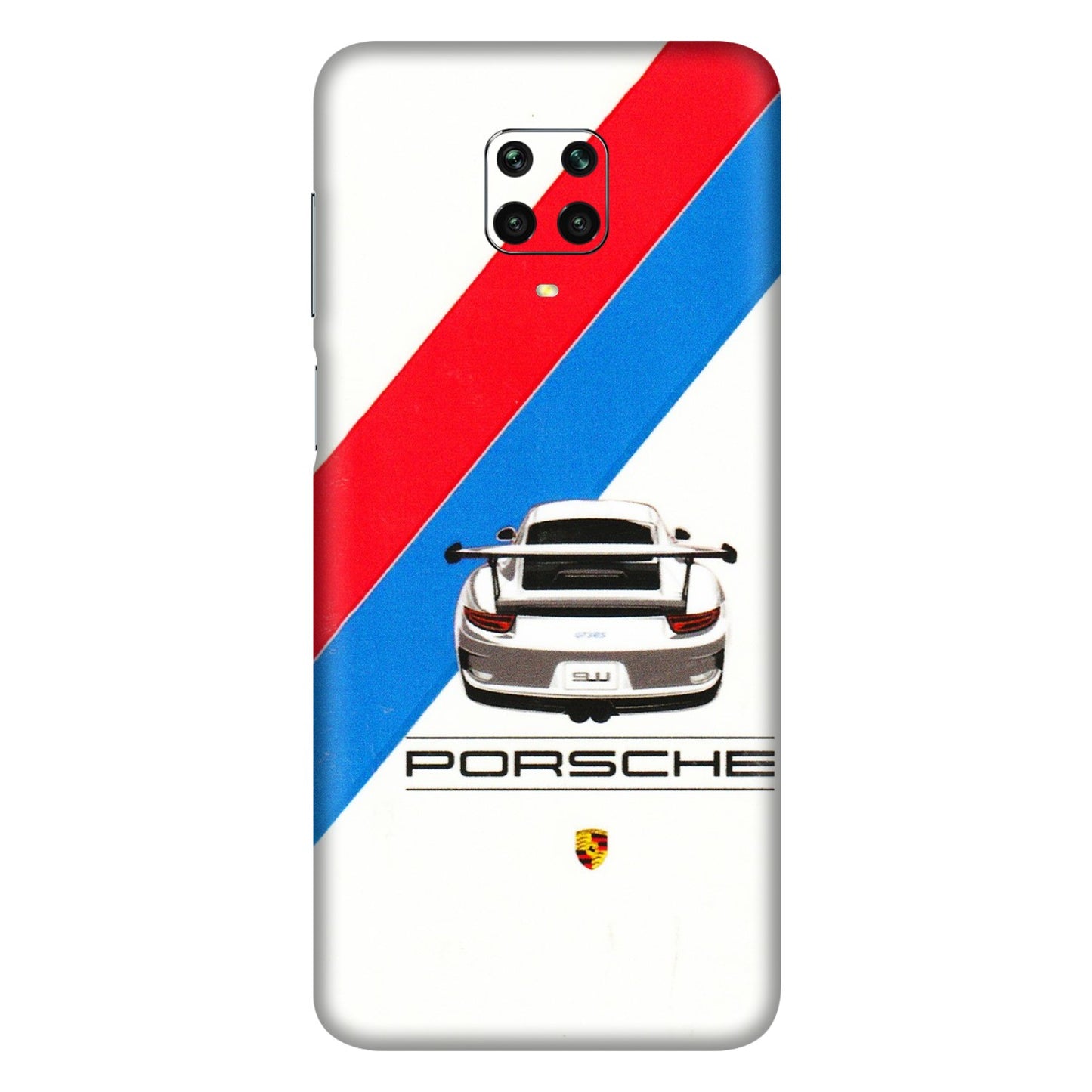 Xiaomi Redmi Phone Skins (All Models) - Porche Car Sober Logo - 3D Embossed Finish (L-248) Redmi Note 9 Pro Max