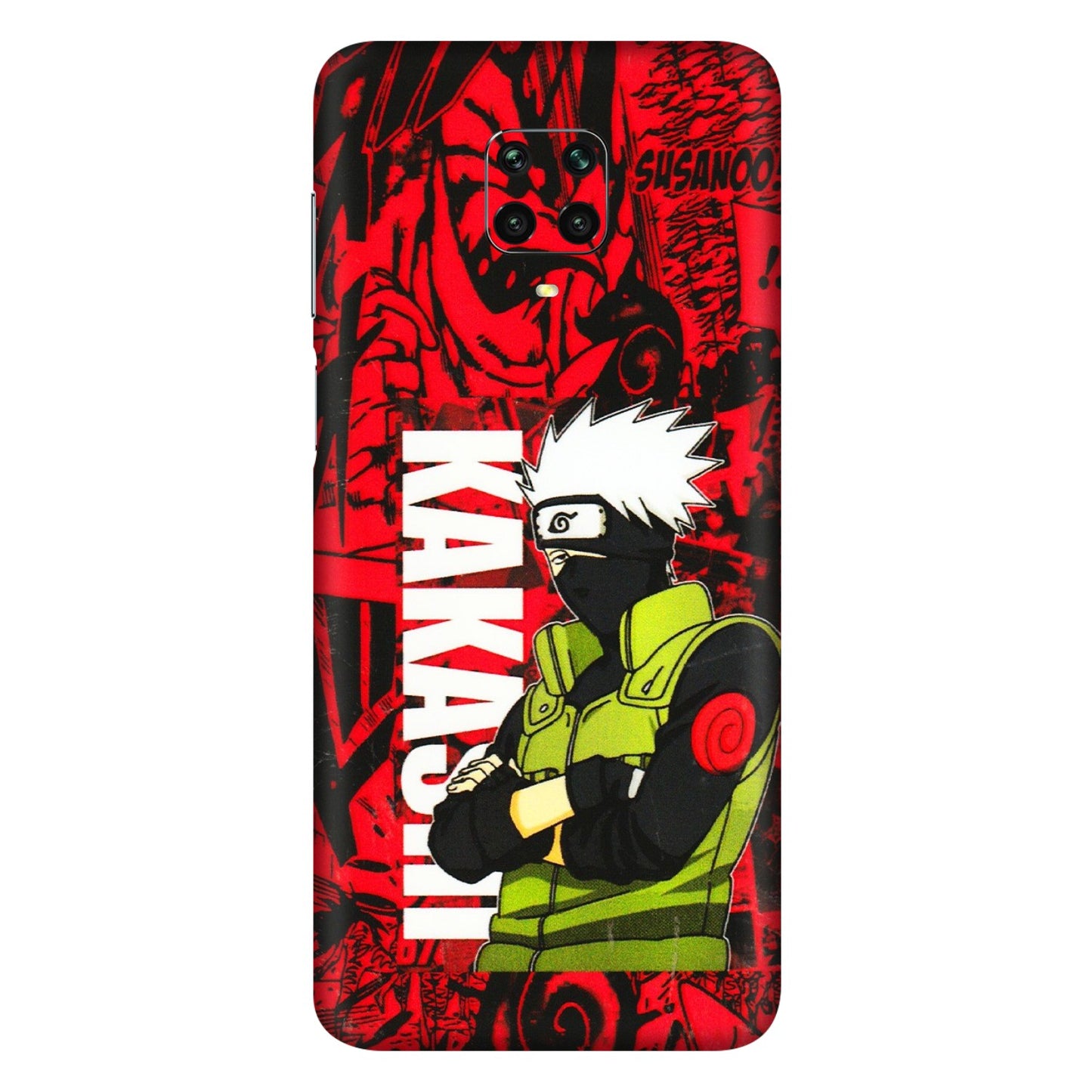 Xiaomi Redmi Phone Skins (All Models) - Kakashi Red Anime - 3D Embossed Finish (L-251) Redmi Note 9 Pro Max