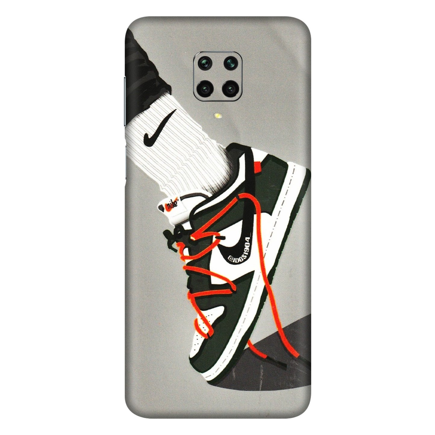 Xiaomi Redmi Phone Skins (All Models) - New Grey Sneaker - 3D Embossed Finish (L-261) Redmi Note 9 Pro Max