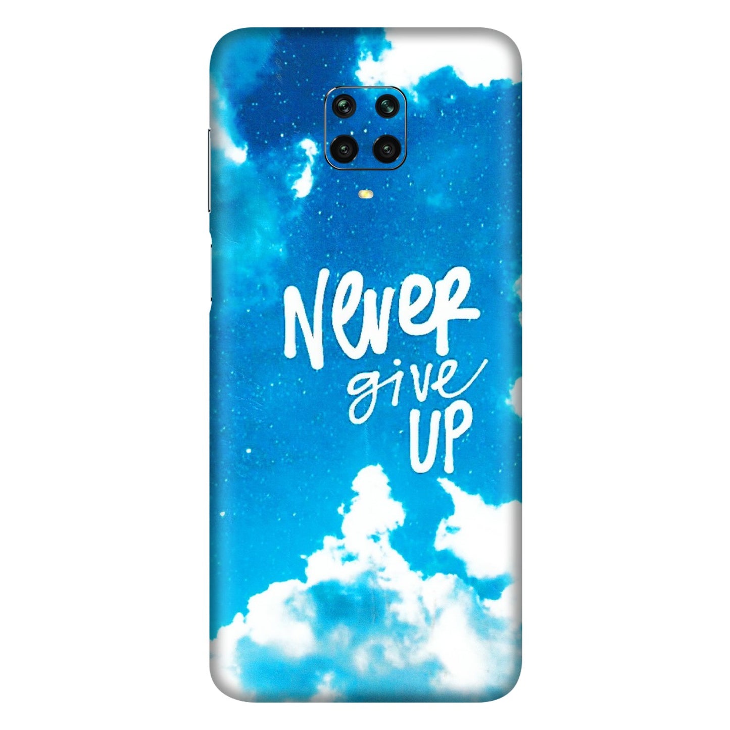 Xiaomi Redmi Phone Skins (All Models) - Never Give Up - 3D Embossed Finish (L-279) Redmi Note 9 Pro Max