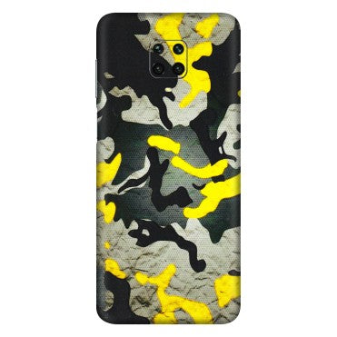 Xiaomi Redmi Phone Skins (All Models) - Yellow Camouflage - 3D Embossed Finish (L-61) Redmi Note 9 Pro Max
