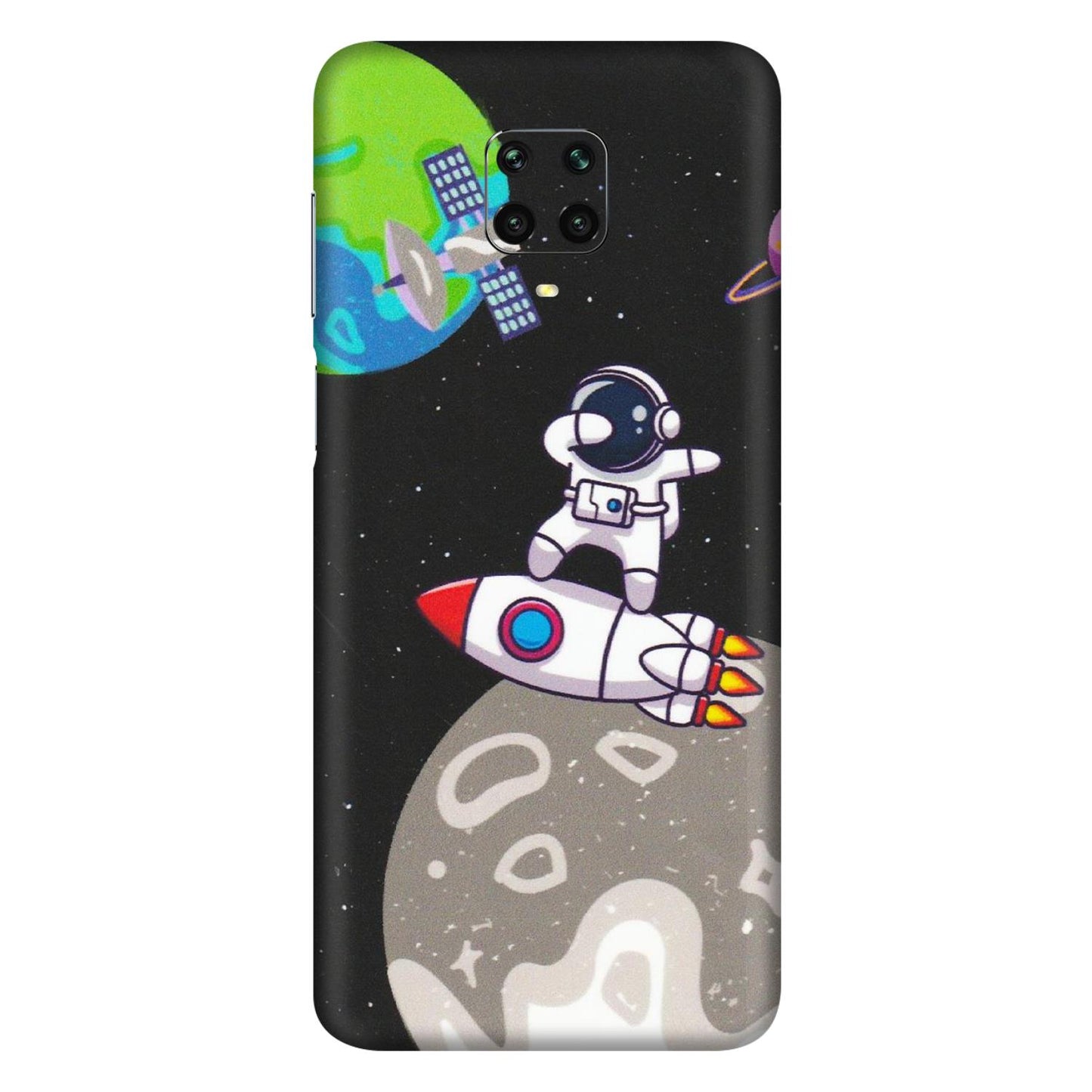 Xiaomi Redmi Phone Skins (All Models) - Astronaut Vibing Toon Running - Matte Finish (M-39) Redmi Note 9 Pro Max