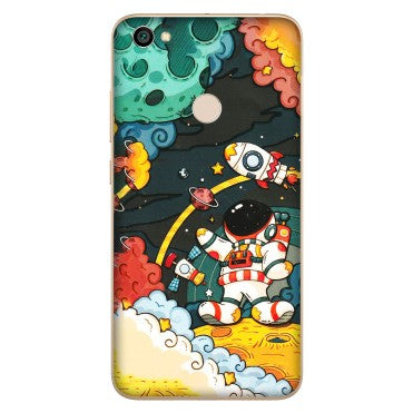 Xiaomi Redmi Phone Skins (All Models) - Astronauts & Spaceship - 3D Embossed Finish (L-145) Redmi Y1