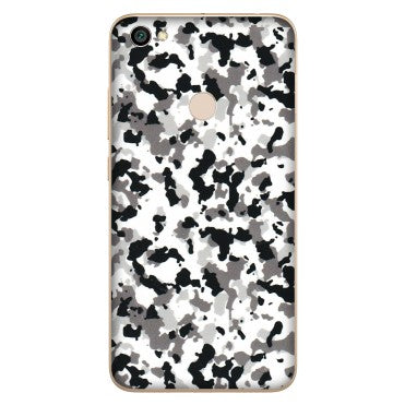 Xiaomi Redmi Phone Skins (All Models) - White Black Camouflage - 3D Embossed Finish (L-18) Redmi Y1