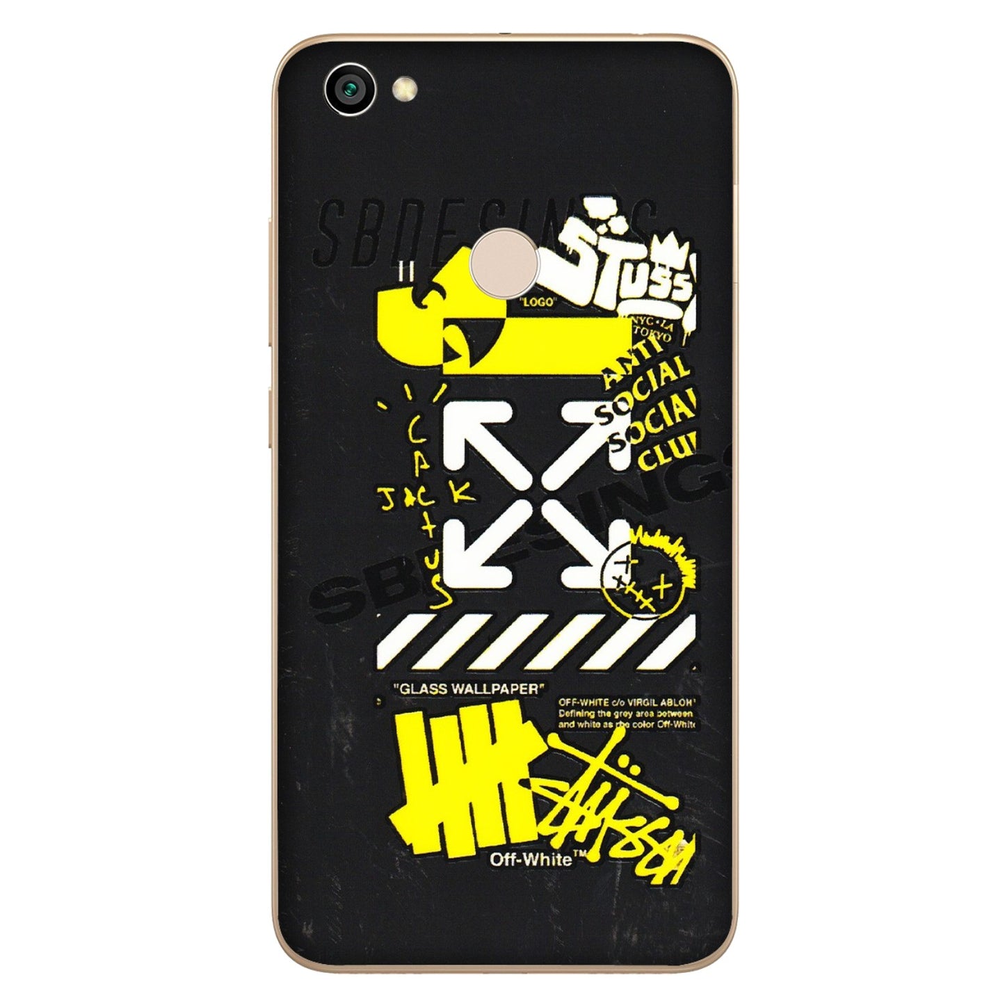 Xiaomi Redmi Phone Skins (All Models) - Anti Social Graffiti - 3D Embossed Finish (L-198) Redmi Y1