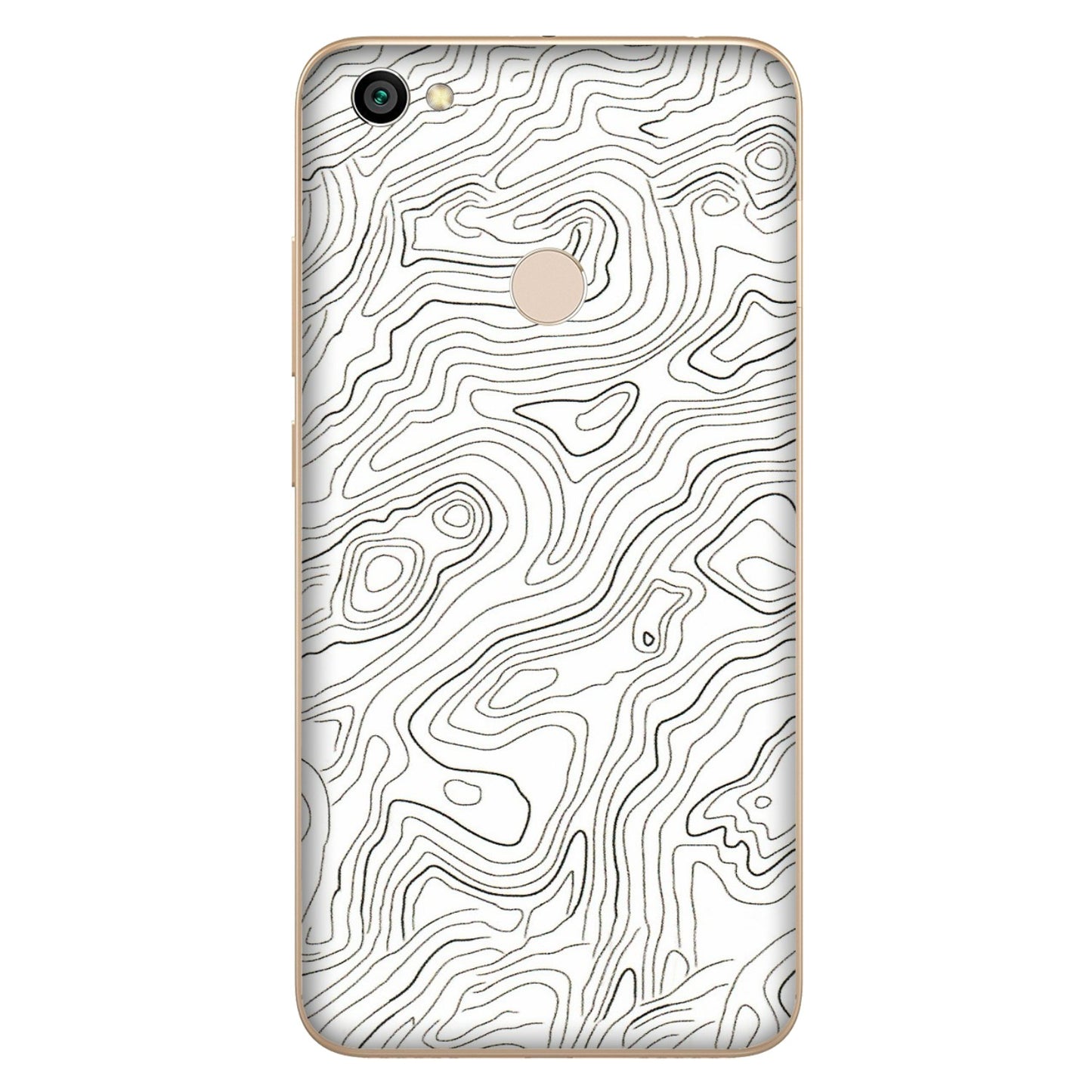 Xiaomi Redmi Phone Skins (All Models) - White Black Swirls - 3D Embossed Finish (L-219) Redmi Y1