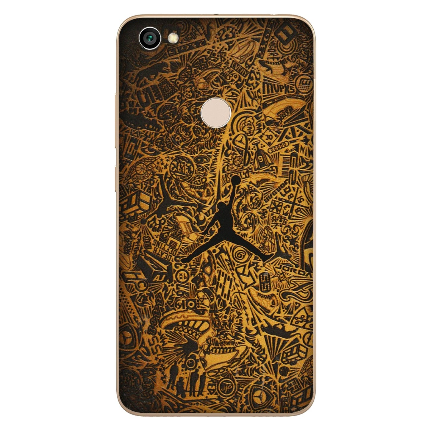 Xiaomi Redmi Phone Skins (All Models) - Premium Gold Basketball Player - 3D Embossed Finish (L-236) Redmi Y1