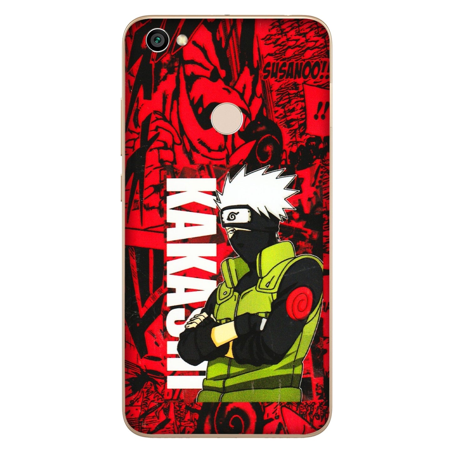 Xiaomi Redmi Phone Skins (All Models) - Kakashi Red Anime - 3D Embossed Finish (L-251) Redmi Y1