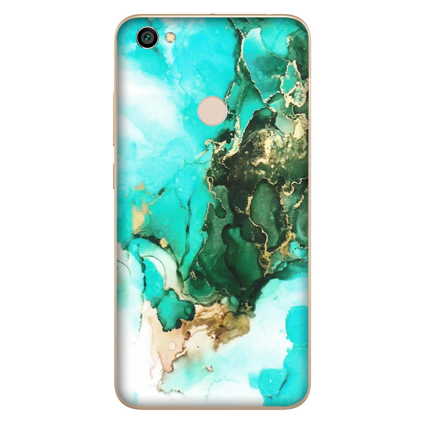 Xiaomi Redmi Phone Skins (All Models) - The Blue Gold Marble - Matte Finish (M-124) Redmi Y1